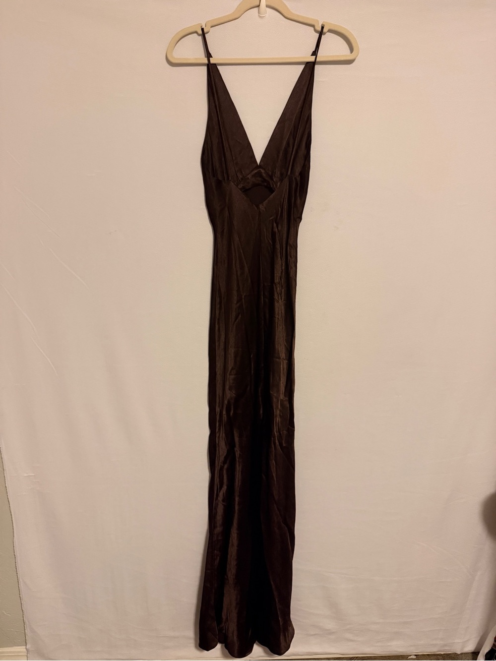 NEW Bec + Bridge Moon Dance Maxi Dress Dark Chocolate Brown Satin Moondance Gown - Picture 5 of 7